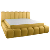POLSTERBETT Lattenrost, Bettkasten Currygelb 180/200 cm  - Currygelb/Birkefarben, Trend, Holz/Kunststoff (180/200cm) - Esposa