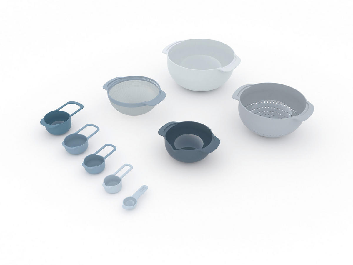 SCHÜSSELSET Nest 9-teilig  - Pastellblau, Basics, Kunststoff - Joseph Joseph