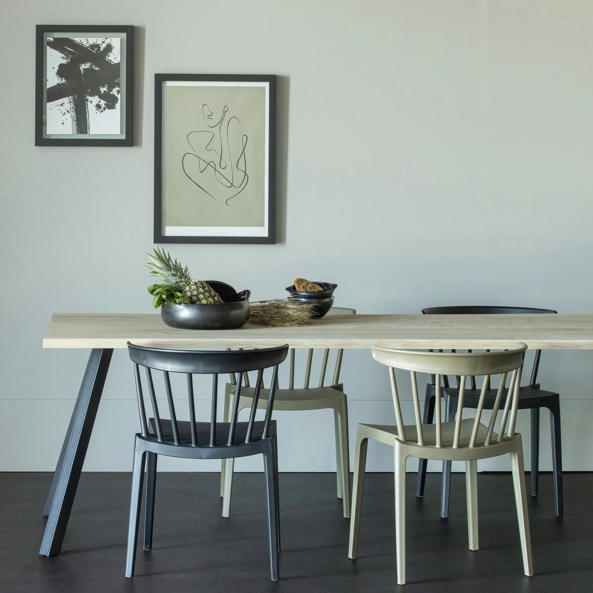 TISCHGESTELL in Metall   - Schwarz, MODERN, Metall (79/72/10cm) - Livetastic