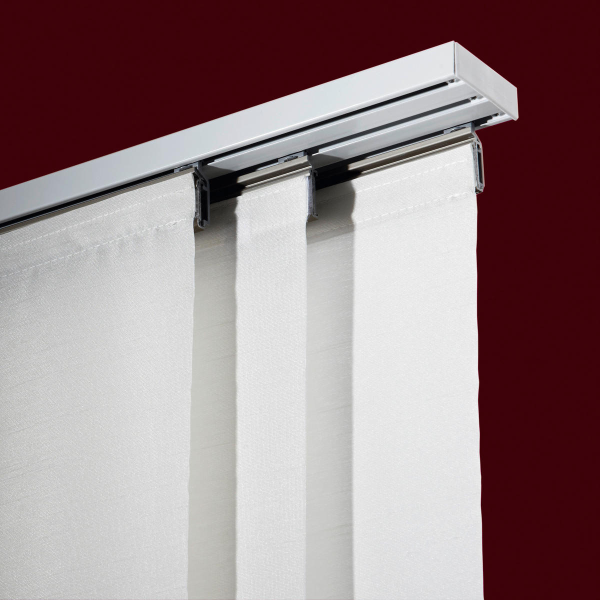 FLÄCHENVORHANGSCHIENE  160 cm  - Weiß, Design, Metall (160cm) - Homeware