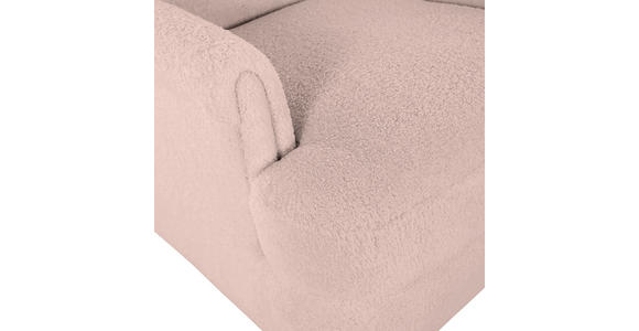 OHRENSESSEL Flachgewebe Rosa  - Dunkelbraun/Rosa, Design, Holz/Textil (72/104/85cm) - Carryhome