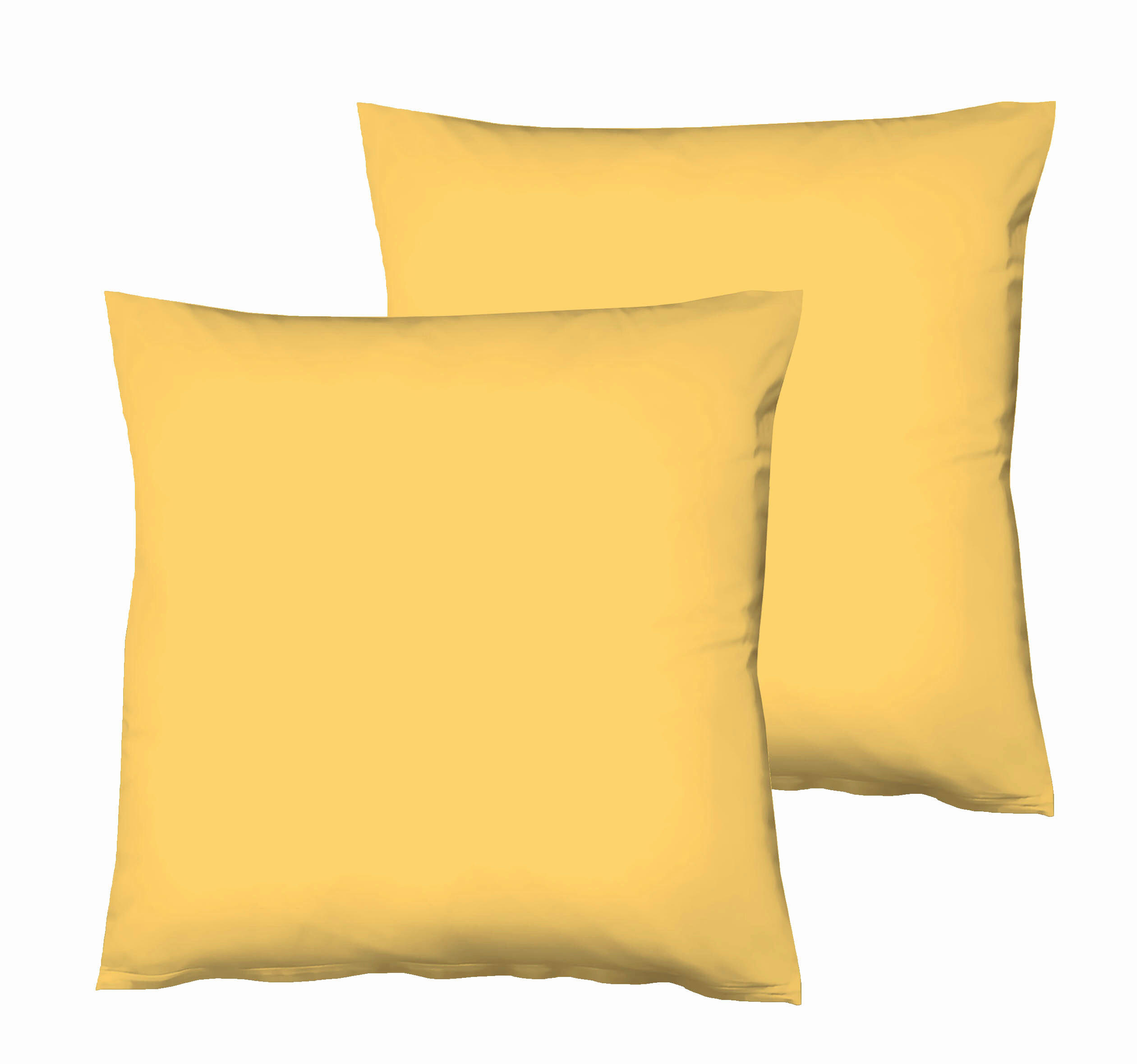 KOPFKISSENBEZUG 80/80 cm  - Gelb, Basics, Textil (80/80cm) - Fleuresse