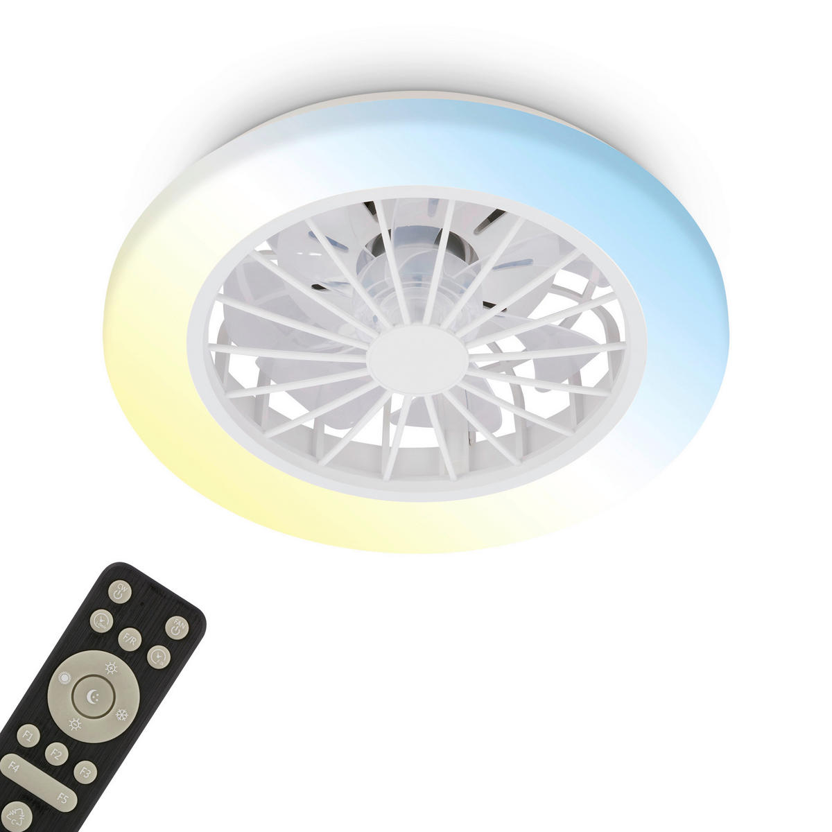 DECKENVENTILATOR 38/14 cm   - Weiß, Design, Kunststoff (38/14cm)