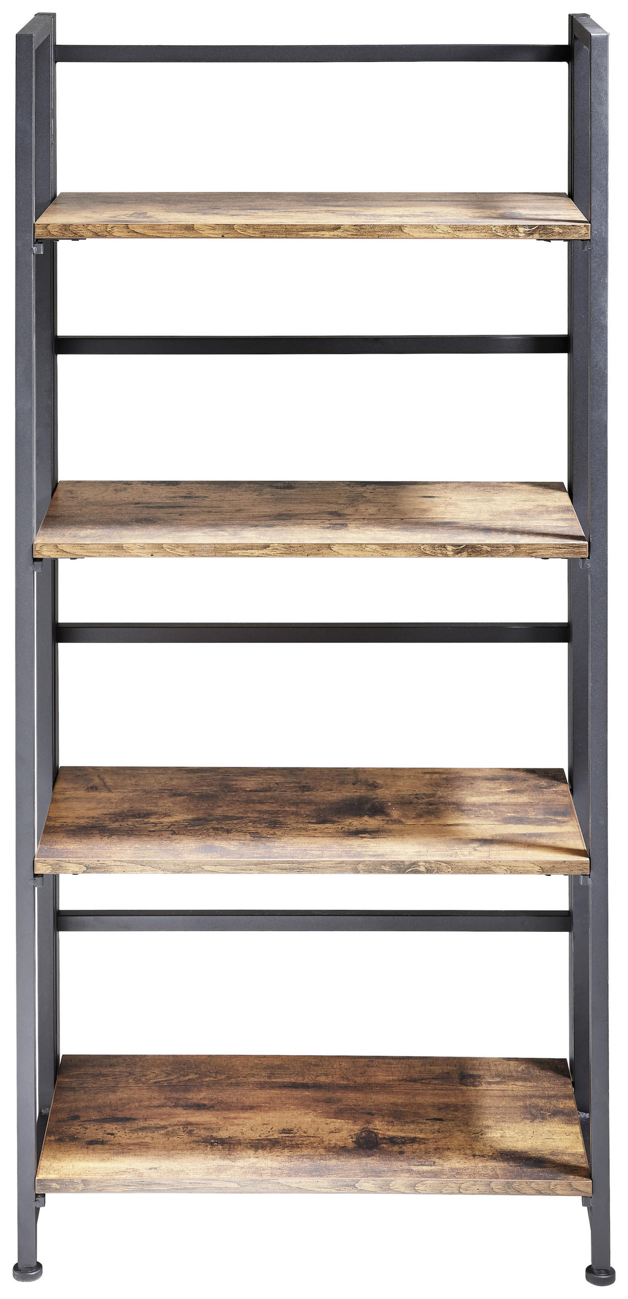 REGAL Schwarz, Walnussfarben - Walnussfarben/Schwarz, Trend, Holzwerkstoff/Metall (60/125/30cm) - Carryhome
