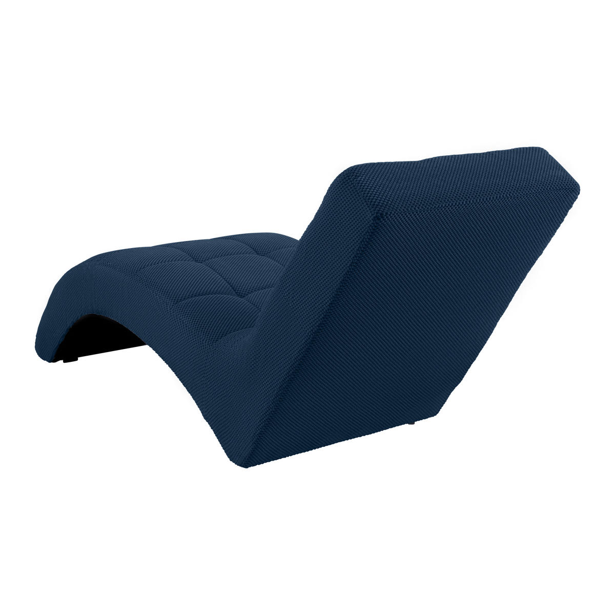 LIGGFÅTÖLJ i vävt tyg mörkblå  - svart/mörkblå, Modern, textil/plast (68/80/167cm) - MID.YOU