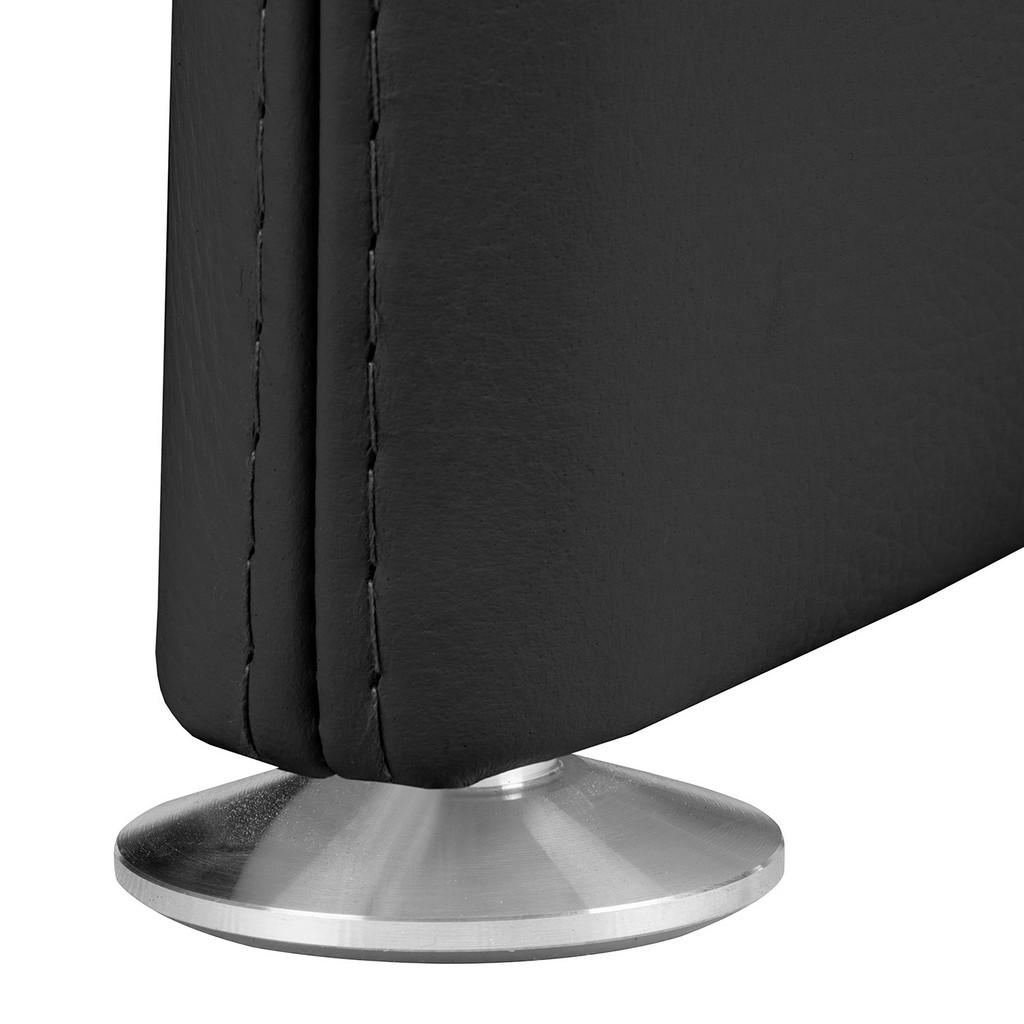 Thumbnail - Livetastic 2-Sitzer-Sofa, Schwarz, Leder, Echtleder, Rindleder, 164x90x88 cm, Made in EU, Lederauswahl, Rücken echt, Woh...