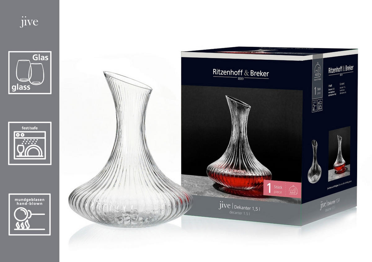 DEKANTER 1.5 L  - Klar, KONVENTIONELL, Glas (1,5l) - Ritzenhoff Breker