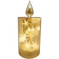 LED-KERZE  - Goldfarben, LIFESTYLE, Glas/Kunststoff (9/21,5cm) - X-Mas