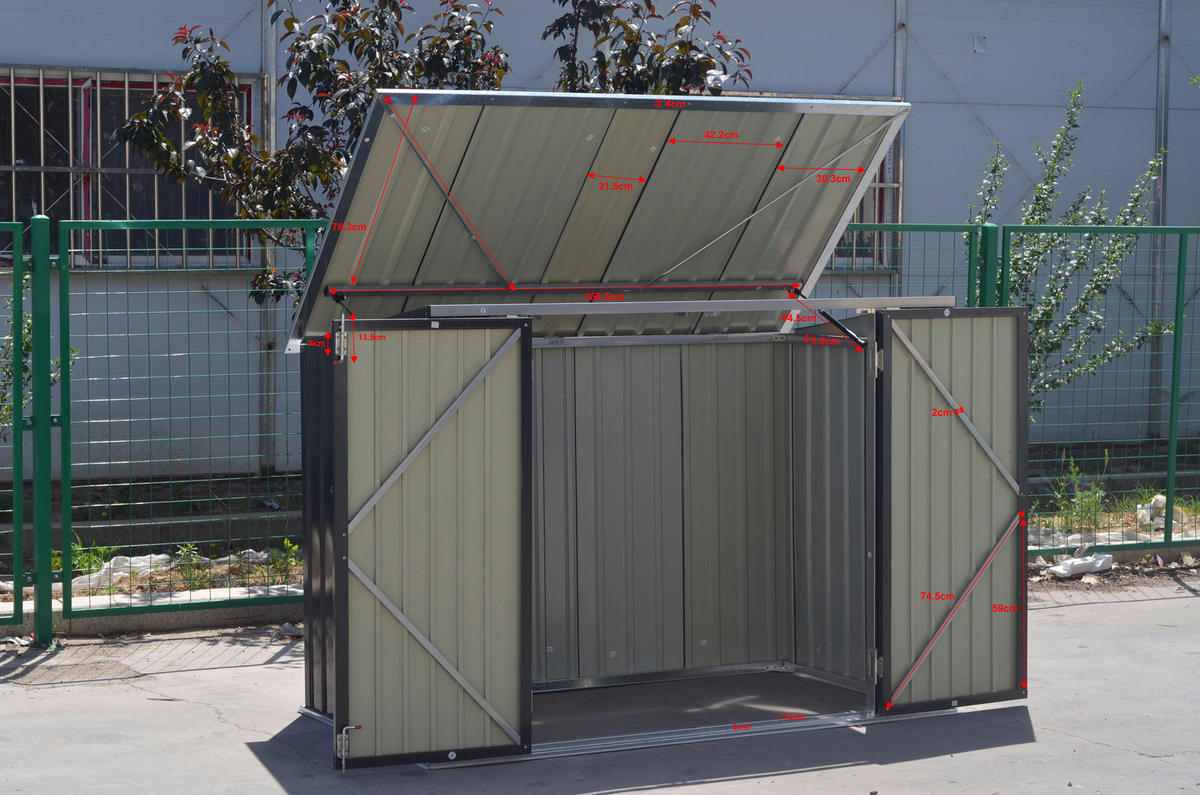 GERÄTESCHRANK 176/130/105 cm  - Anthrazit, MODERN, Metall (176/130/105cm) - Homezone