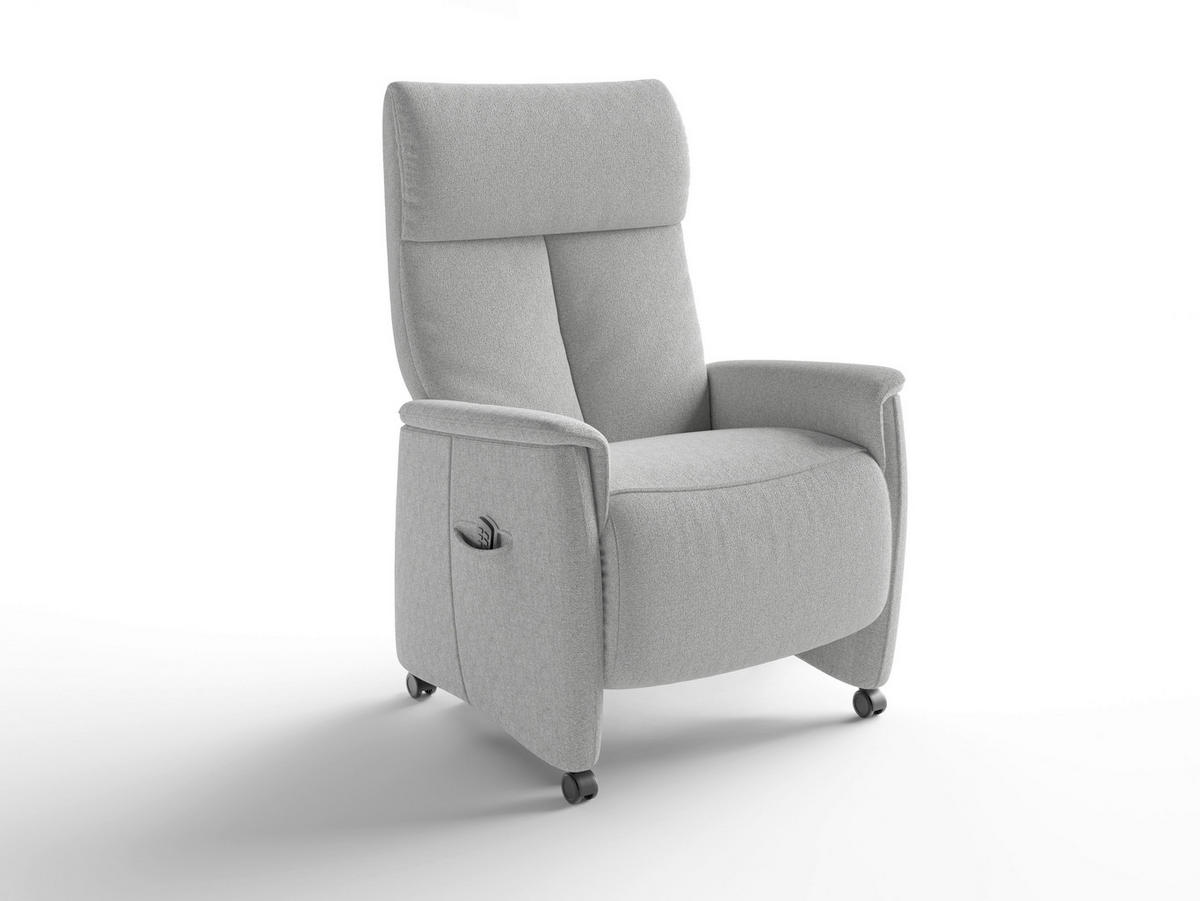 RELAXAČNÍ KŘESLO, textil, barvy stříbra - černá/barvy stříbra, Basics, textil/plast (76/110/84cm) - Sit & More