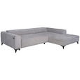 ECKSOFA  in Chenille Hellgrau  279/222 cm  - Hellgrau/Schwarz, KONVENTIONELL, Kunststoff/Textil (279/222cm) - Hom`in