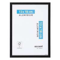 BILDERRAHMEN 13/18 cm  - Schwarz, Basics, Glas/Metall (13/18cm) - Nielsen