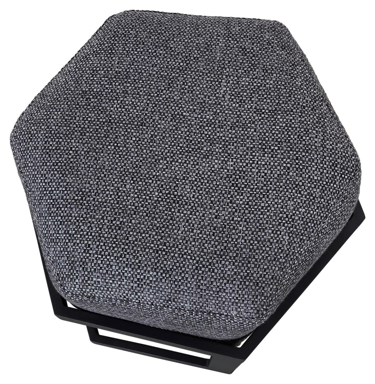 HOCKER Webstoff Anthrazit, Grau  - Anthrazit/Schwarz, Design, Kunststoff/Textil (48/47,5/41,5cm) - Ambia Garden