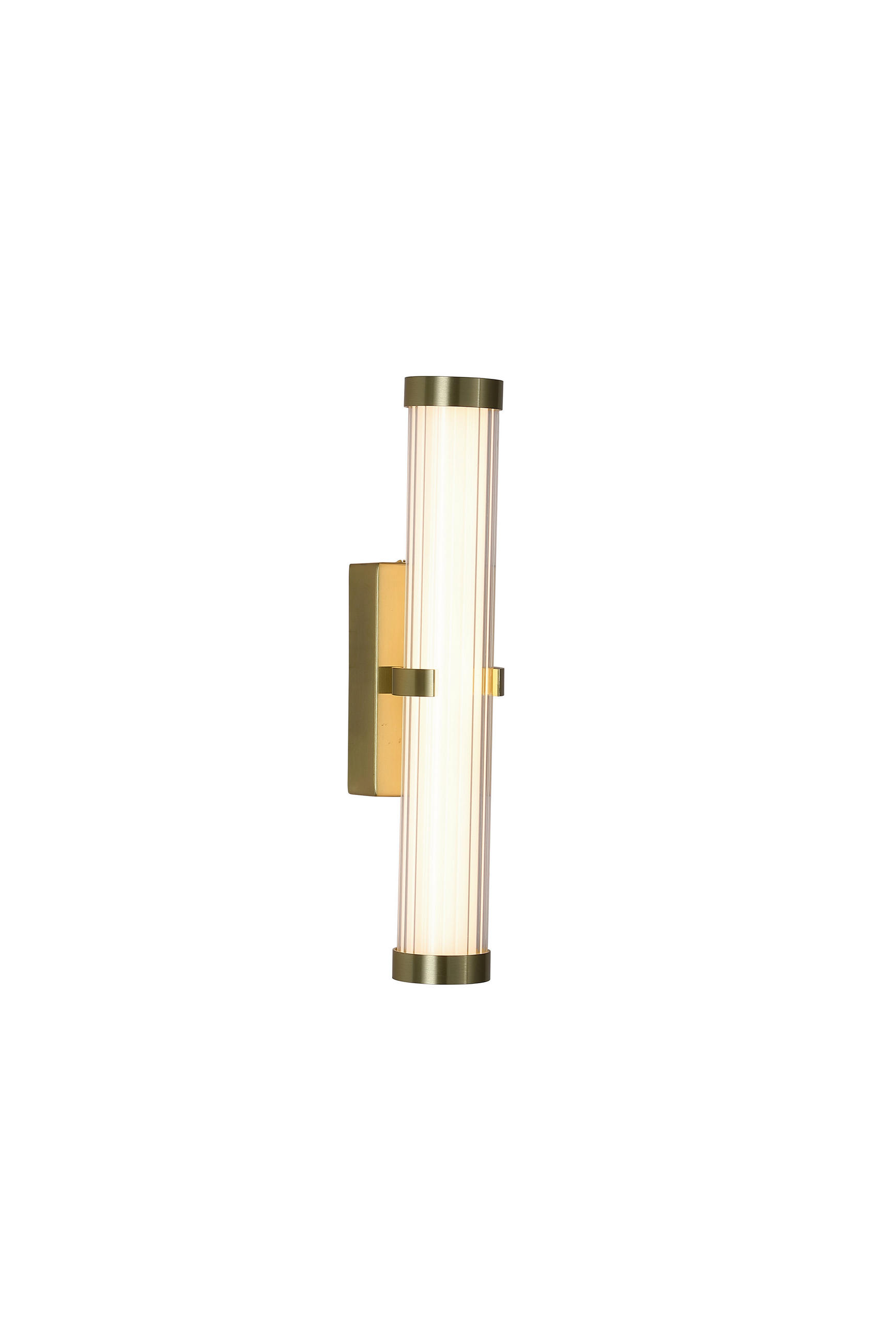 LED-WANDLEUCHTE Clamp 6/32,5 cm   - Transparent/Goldfarben, Design, Glas/Metall (6/32,5cm) - Searchlight