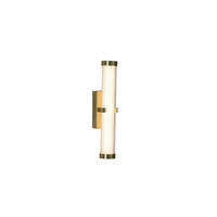 LED-WANDLEUCHTE Clamp 6/32,5 cm   - Transparent/Goldfarben, Design, Glas/Metall (6/32,5cm) - Searchlight