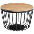 COUCHTISCH Akazie massiv 50/50/35 cm rund Naturfarben  - Naturfarben, Design, Holz/Metall (50/50/35cm) - Carryhome