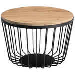 COUCHTISCH Akazie massiv 50/50/35 cm rund Naturfarben  - Naturfarben, Design, Holz/Metall (50/50/35cm) - Carryhome