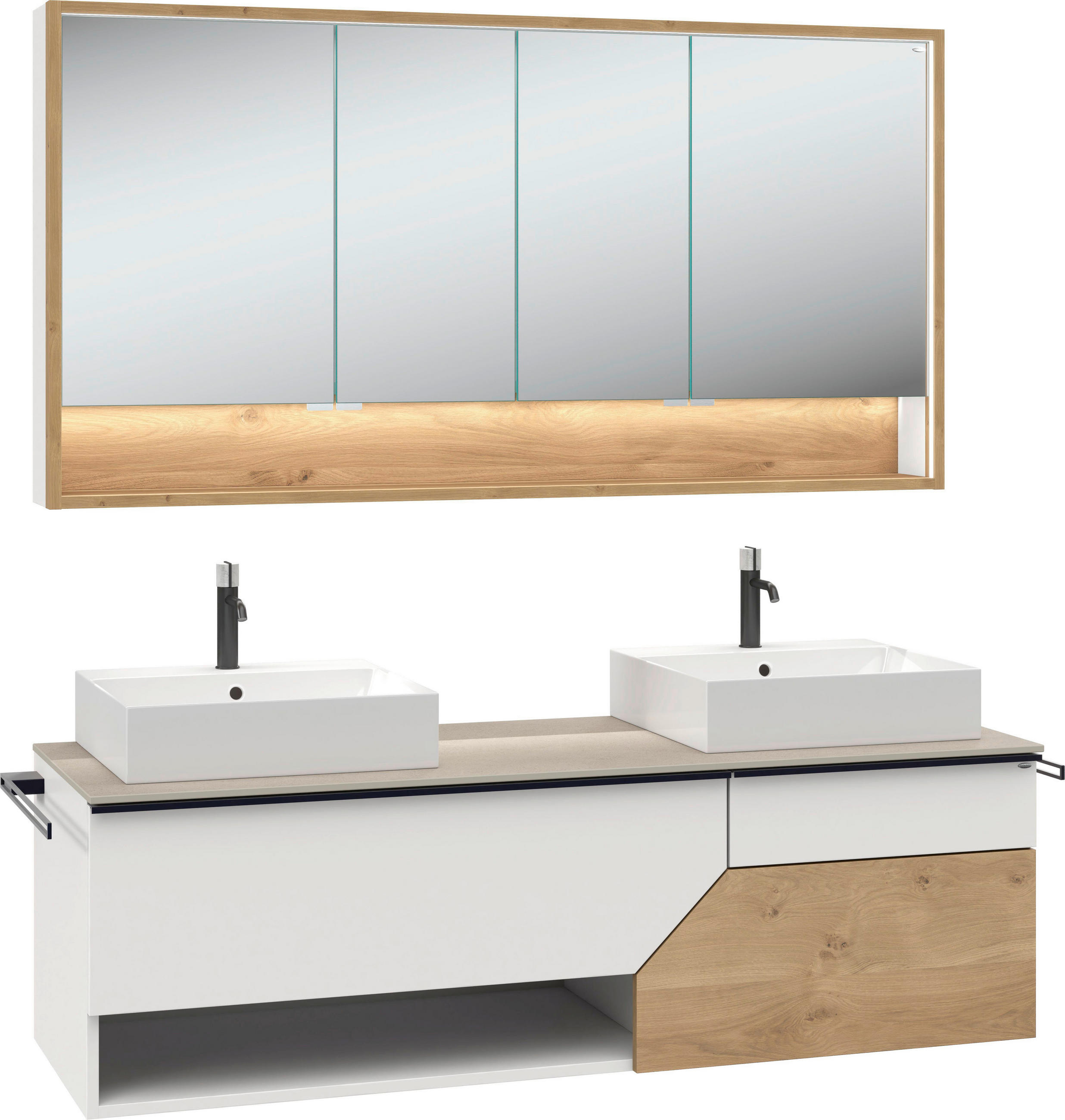 Voglauer Badezimmer Lynovo Weiß, 160.4 cm