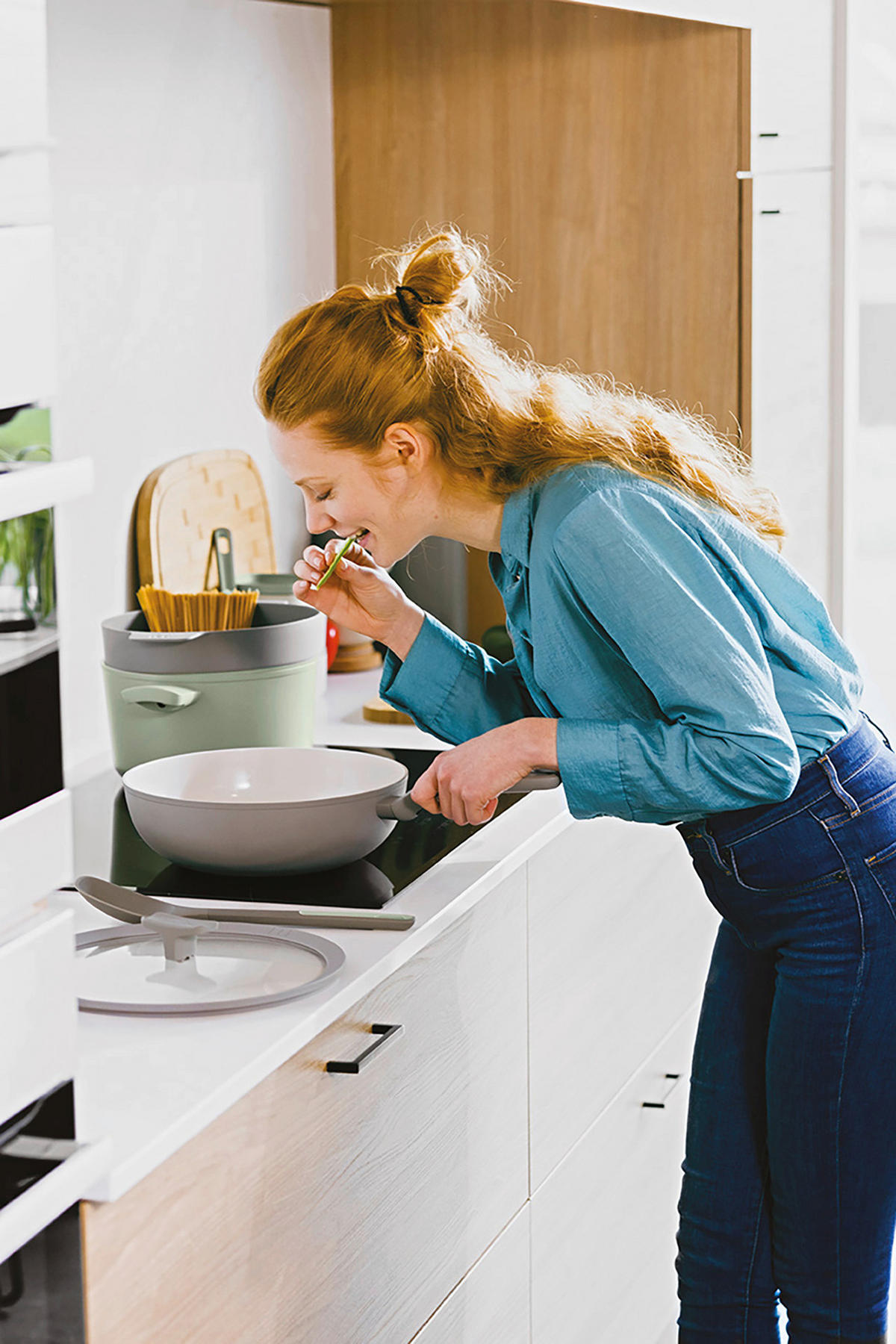 WOK Balance  - Hellgrau, Basics, Metall (28/13,5cm) - BergHOFF