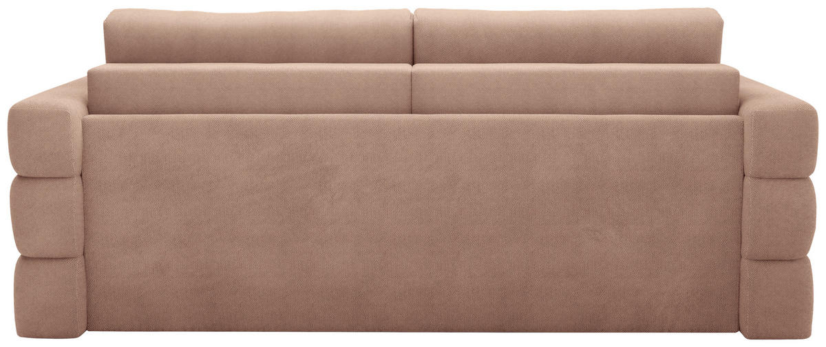 SCHLAFSOFA TERAZZO in Webstoff Rosa  - Schwarz/Rosa, Design, Kunststoff/Textil (254/93/167cm) - Livetastic