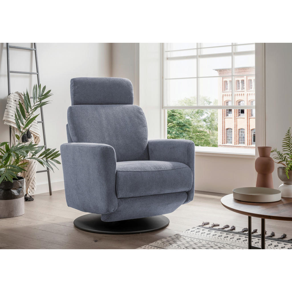 Thumbnail - Livetastic Relaxsessel, Hellblau, Textil, Uni, 77x105x87-154 cm, Made in EU, Stoffauswahl, Relaxfunktion, Sitzfläche 360...