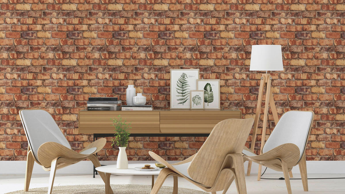 SELBSTKLEBEND 6 m CLAYTON  - Terracotta, Natur, Textil (600/53cm) - Tesa