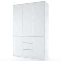 ORMAR ZA ODEĆU bela   - bela, Osnovno, pločasti materijal (133/205cm) - Xora