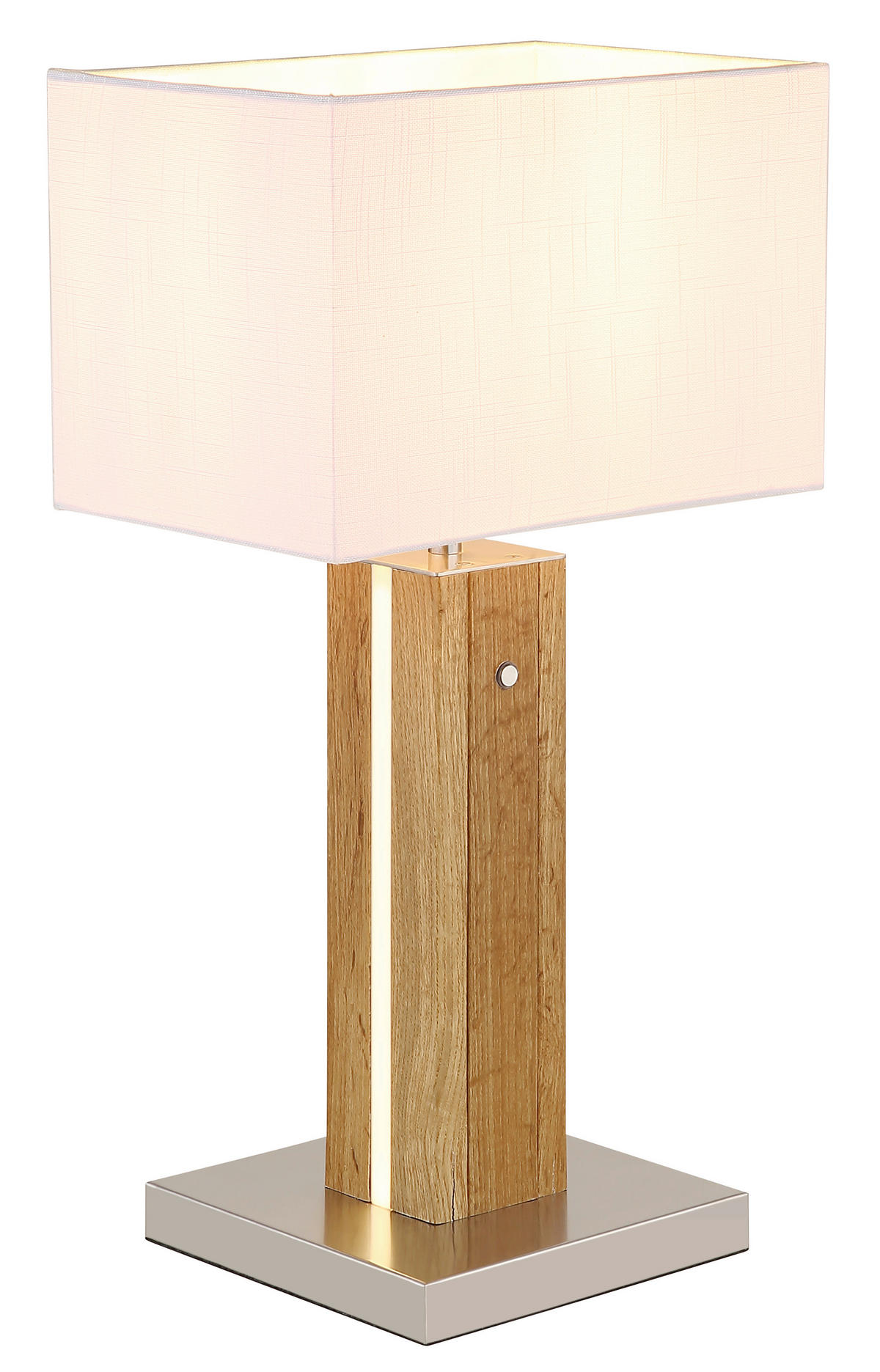 TISCHLEUCHTE Forest 30/20/56 cm  - Chromfarben/Transparent, Design, Holzwerkstoff/Kunststoff (30/20/56cm) - Globo