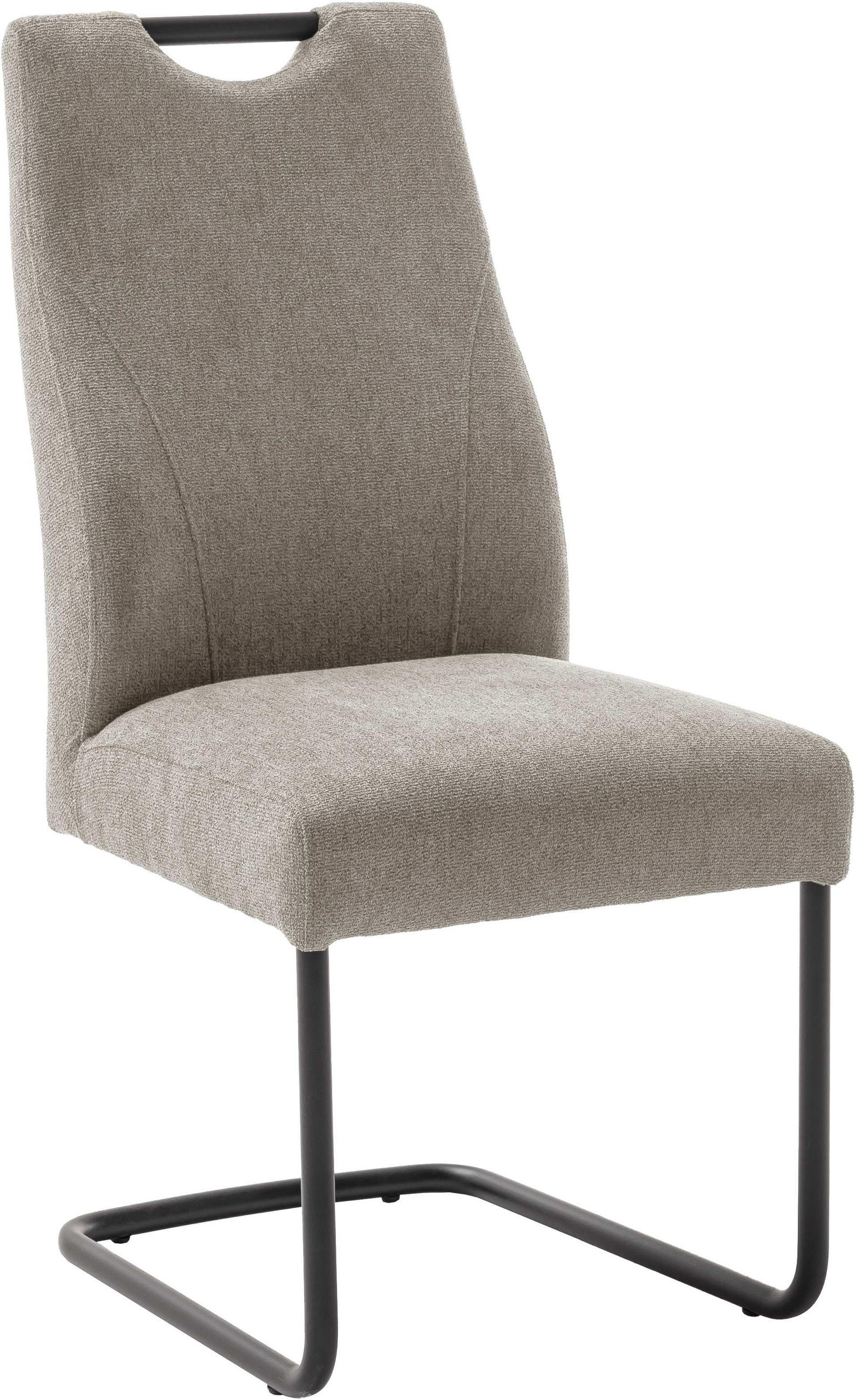 SCHWINGSTUHL  in Aluminium Flachgewebe  - Schwarz/Cappuccino, MODERN, Textil/Metall (50/103/63cm) - Carryhome