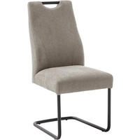 SCHWINGSTUHL  in Aluminium Flachgewebe  - Schwarz/Cappuccino, Modern, Textil/Metall (50/103/63cm) - Carryhome