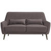 3-SITZER-SOFA Mikrofaser Hellgrau  - Hellgrau/Schwarz, Trend, Holz/Textil (160/86/80cm) - MID.YOU