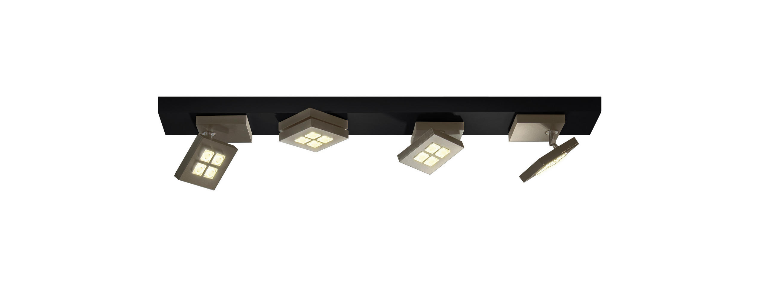 LED-DECKENLEUCHTE Book 72/10/10,5 cm   - Taupe/Schwarz, Design, Metall (72/10/10,5cm) - BOPP