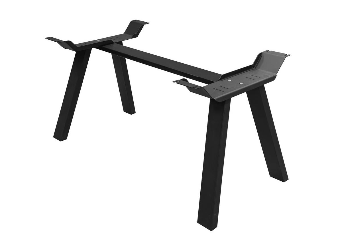 ESSTISCH in Holz 200/100/75 cm  - Schwarz/Braun, Natur, Holz/Metall (200/100/75cm) - Livetastic