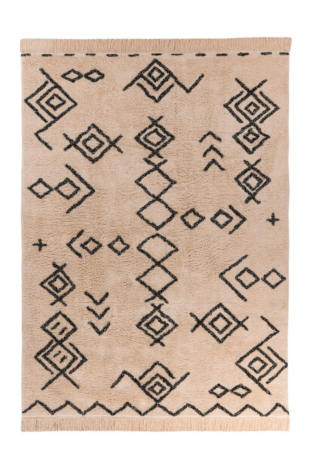 TEPPICH 80/150 cm Mylen 325 Creme / Schwarz Creme, Schwarz  - Creme/Schwarz, KONVENTIONELL, Textil (80/150cm)