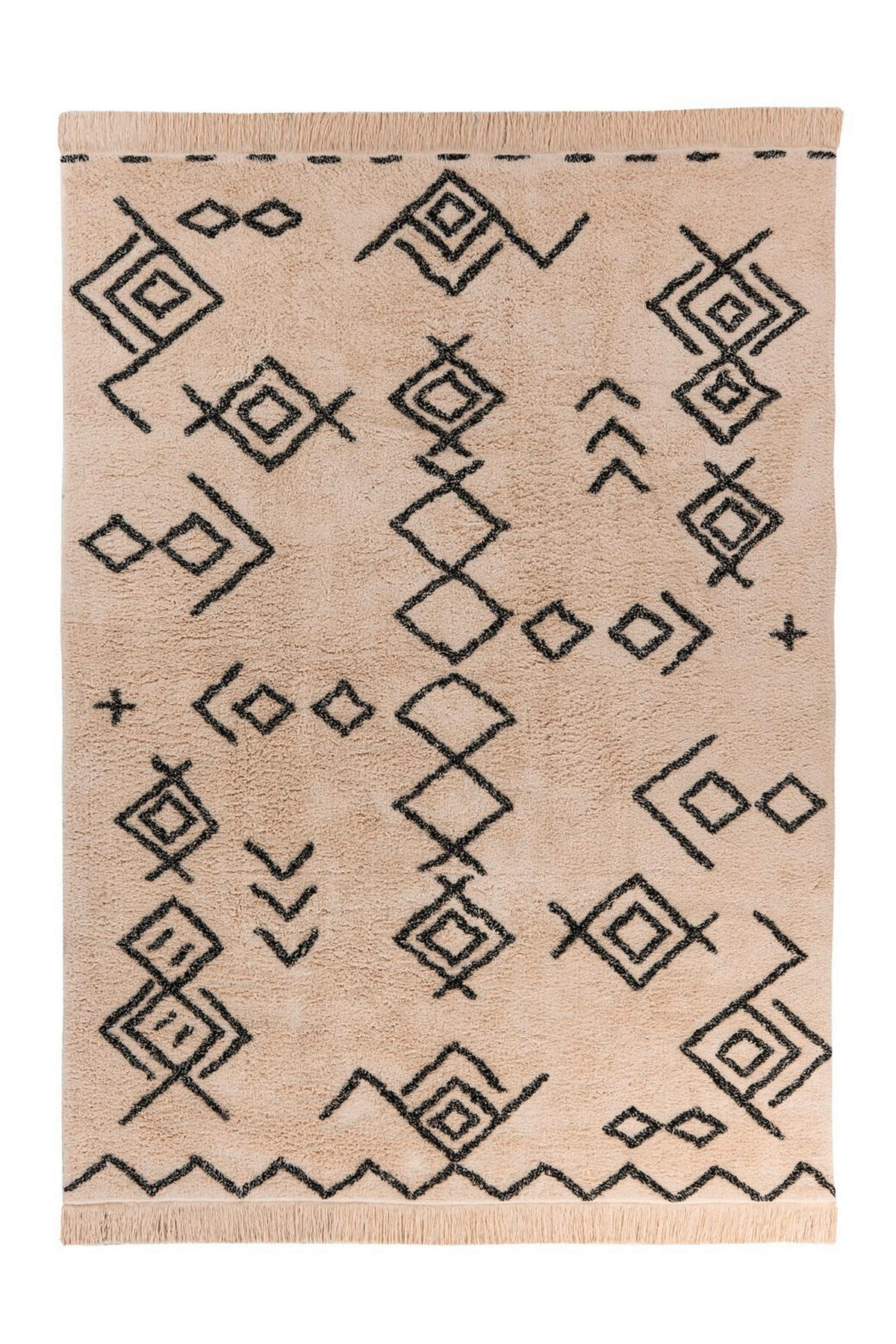 TEPPICH 160/230 cm Mylen 325 Creme / Schwarz Creme, Schwarz  - Creme/Schwarz, KONVENTIONELL, Textil (160/230cm)