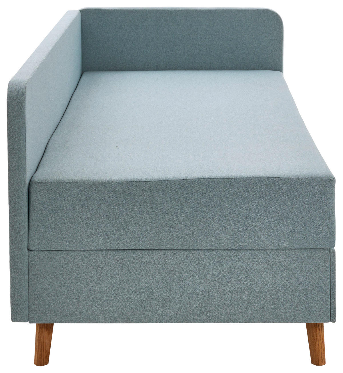 LIEGE Flachgewebe Hellblau  - Eichefarben/Hellblau, Design, Holz/Textil (120/200cm) - home24