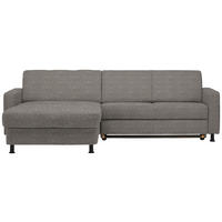 ECKSOFA in Webstoff Grau  - Schwarz/Grau, Design, Kunststoff/Textil (165/257cm) - Xora