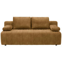 SCHLAFSOFA  mit Stoffauswahl, Schlafen auf Sitzhöhe Flachgewebe Gelb  - Gelb/Schwarz, MODERN, Kunststoff/Textil (194/78-87/92cm) - MID.YOU