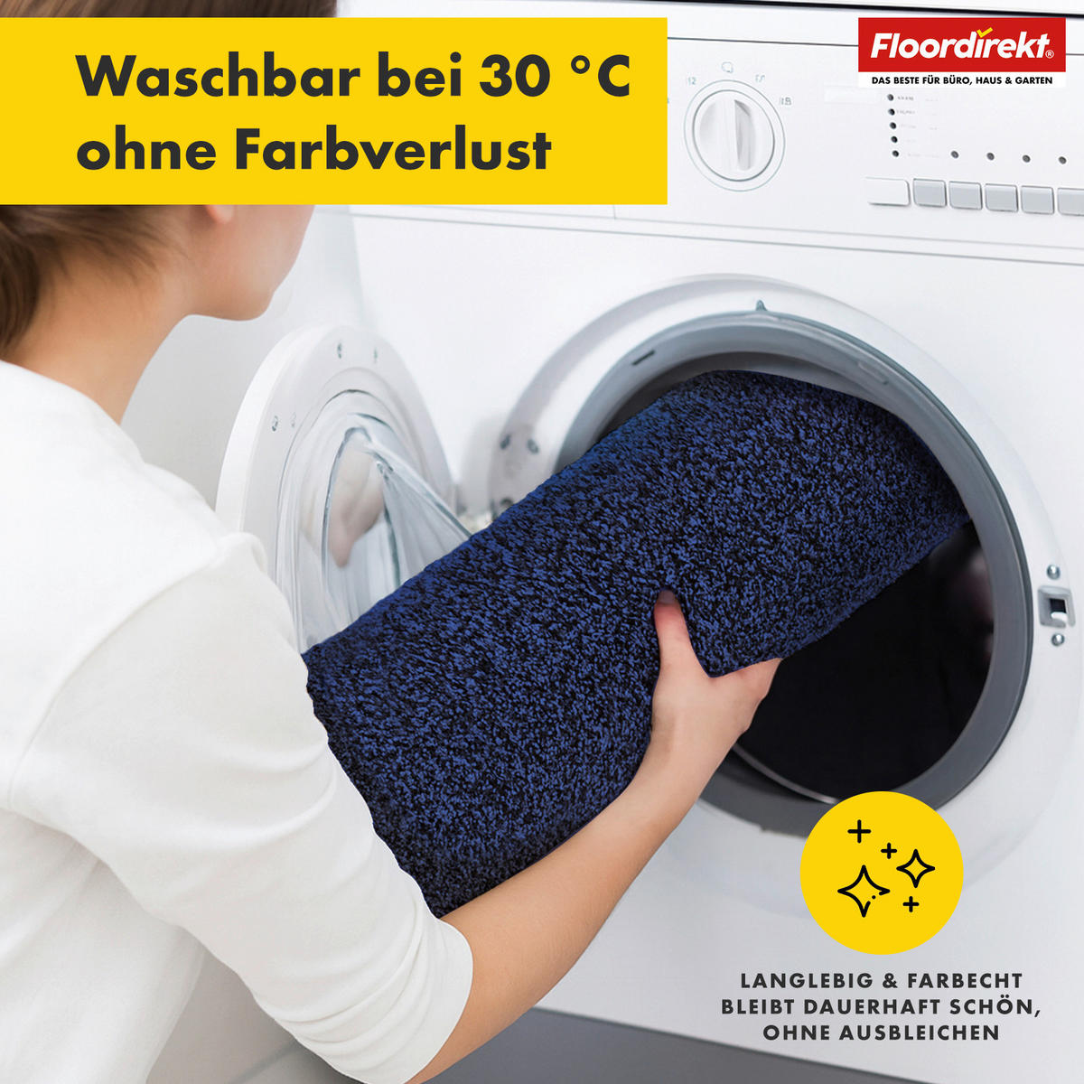 BADEMATTE Nasa Dunkelblau 60/90 cm  - Dunkelblau, Basics, Kunststoff/Textil (60/90cm) - Floordirekt