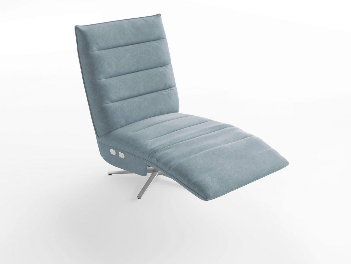 RELAXAČNÍ KŘESLO, textil, světle modrá - barvy stříbra/světle modrá, Basics, kov/textil (80/109/98cm) - Sit & More