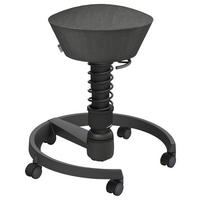 BÜROHOCKER 55/45,66/55 cm  - Schieferfarben/Schwarz, Basics, Kunststoff/Textil (55/45,66/55cm) - Aeris