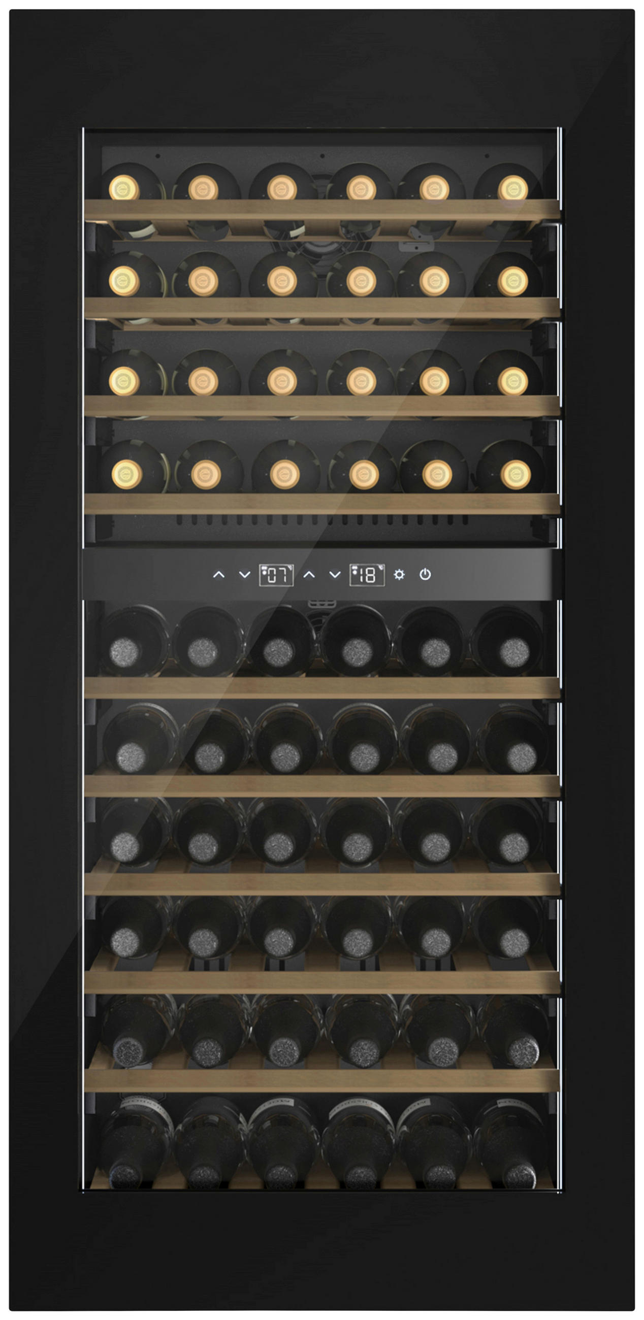 WEINKÜHLSCHRANK WineExcellence WE 60  - Schwarz, Basics, Glas (59,5/123,8/55,9cm) - CASO Design