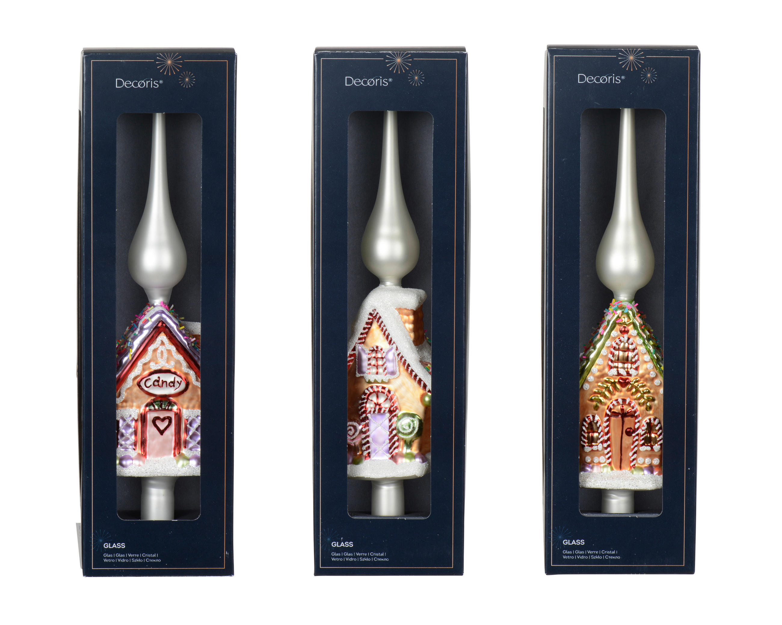 CHRISTBAUMSPITZE  - Multicolor, Basics, Glas (8.2/4.6/31cm)