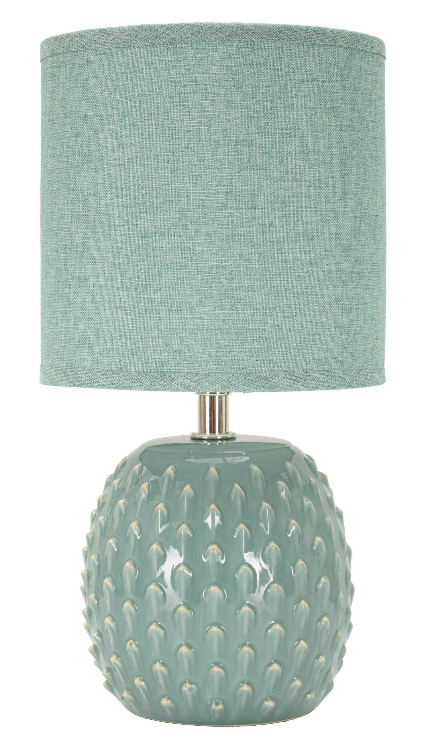 TISCHLEUCHTE   - Türkis, Basics, Keramik/Textil (14/27/14cm)