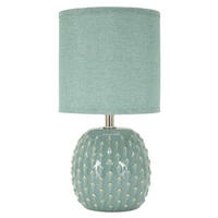 TISCHLEUCHTE   - Türkis, Basics, Keramik/Textil (14/27/14cm)