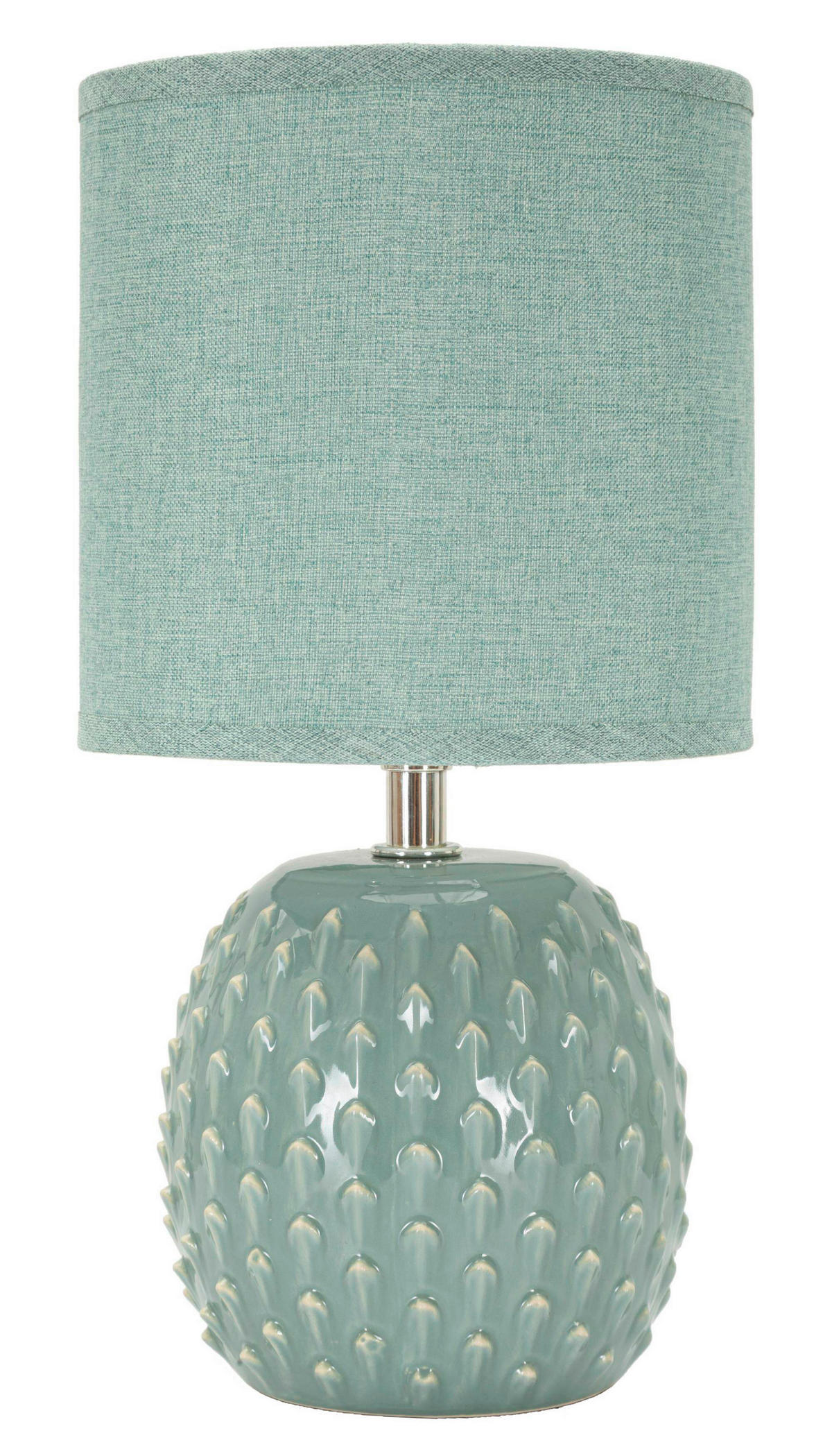 TISCHLEUCHTE   - Türkis, Basics, Keramik/Textil (14/27/14cm)