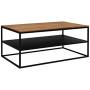 COUCHTISCH in Holz, Metall 100/60/41,5 cm - Eichefarben/Schwarz, MODERN, Holz/Metall (100/60/41,5cm) - Xora