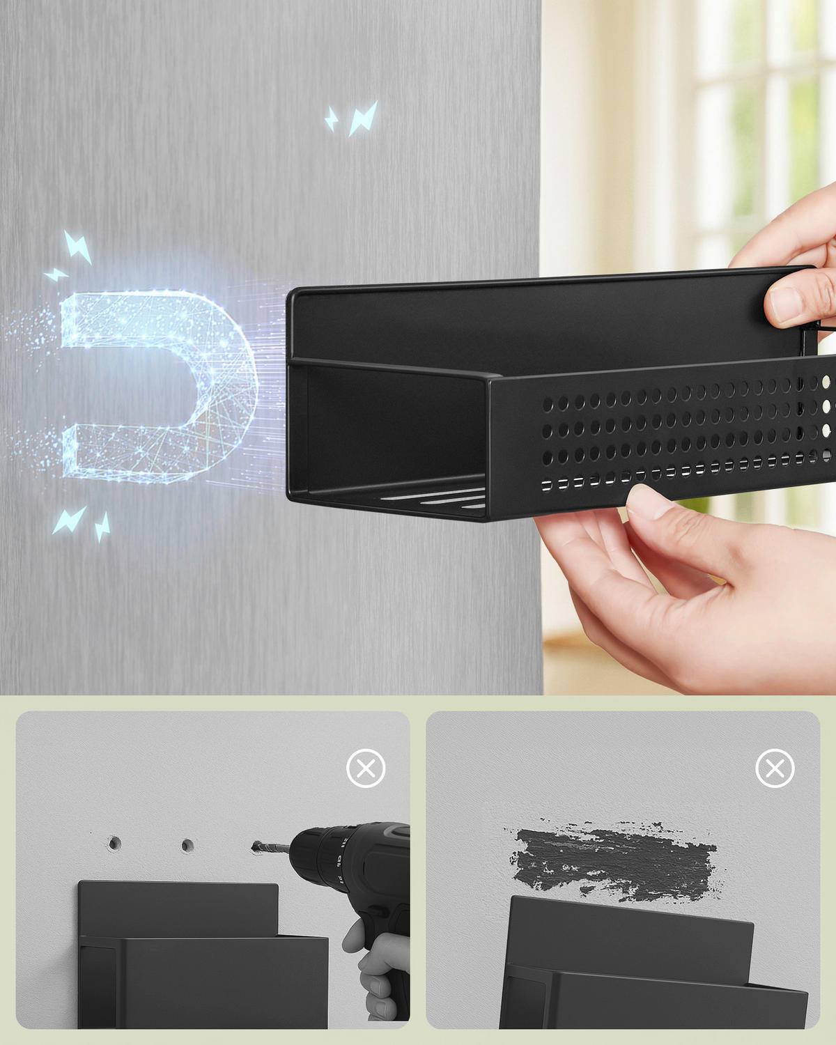 KÜCHENREGAL 30/7,5/10 cm  in Schwarz  - Schwarz, Basics, Metall (30/7,5/10cm)