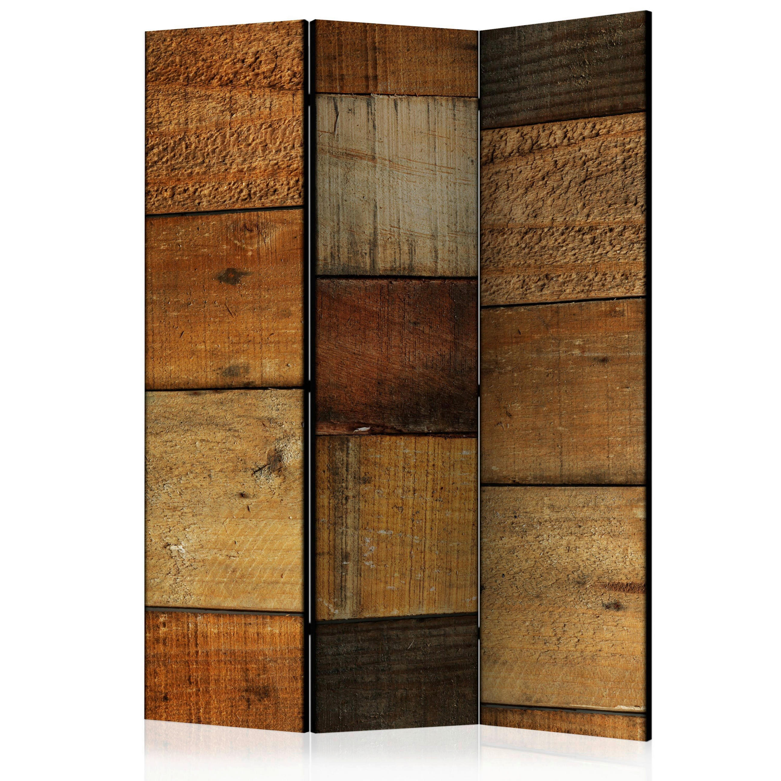 JEDNOSTRANNÝ PARAVÁN, 135/172/3 cm - hnedá/koňaková, Basics, drevo/textil (135/172/3cm) - artgeist