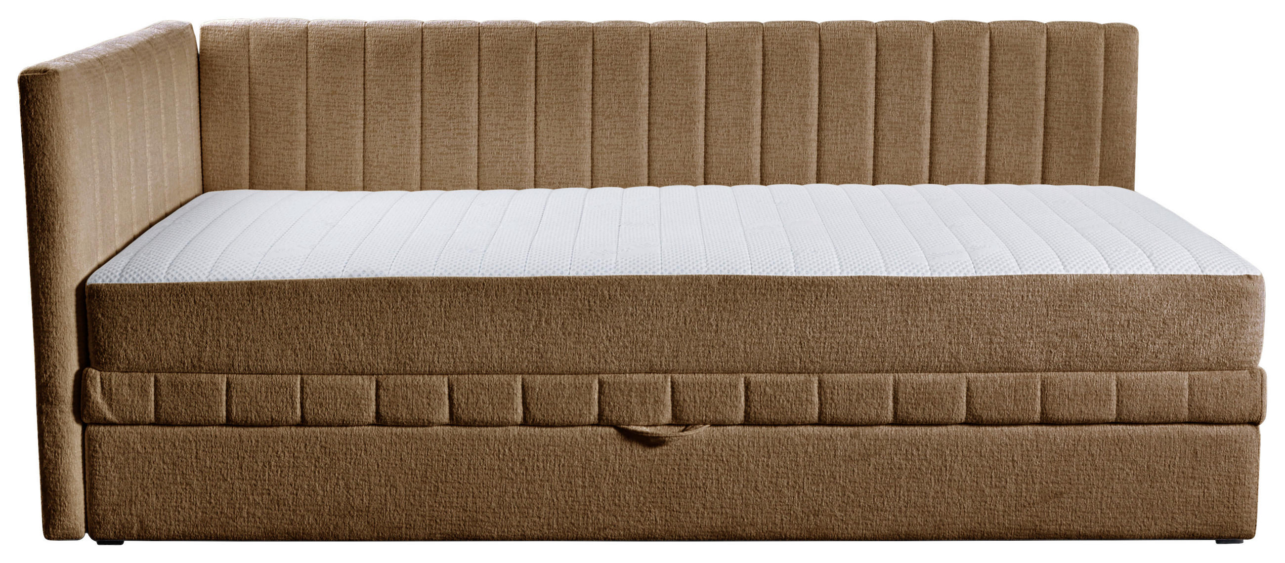 SCHLAFSOFA ROMA  mit Bettkasten erhältlich, Bettfunktion erhältlich Struktur Gelb  - Gelb/Schwarz, Design, Holz/Textil (212/83/99cm) - MID.YOU